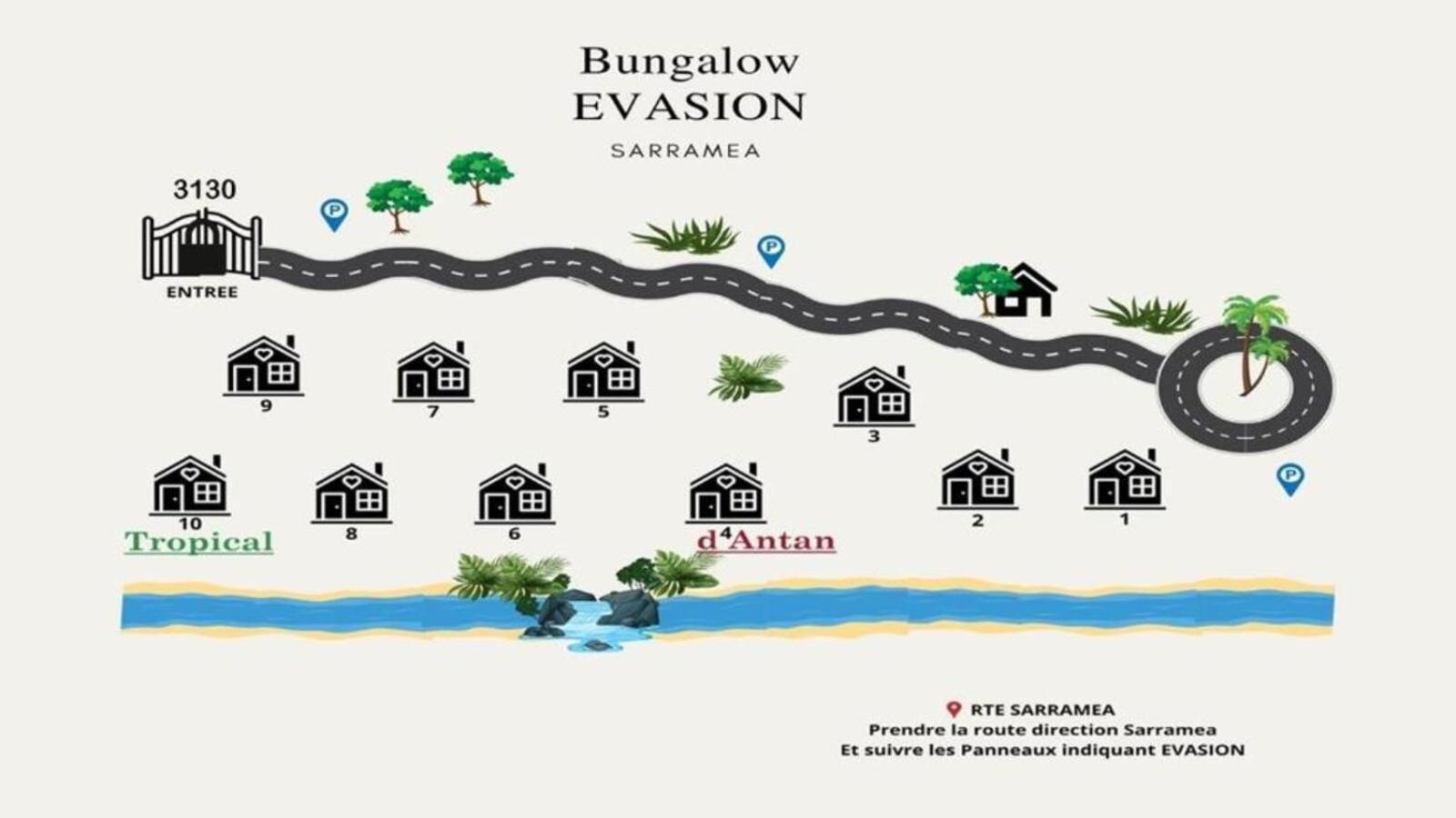 Evasion Bungalow Tropical Spa Sarramea Bagian luar foto